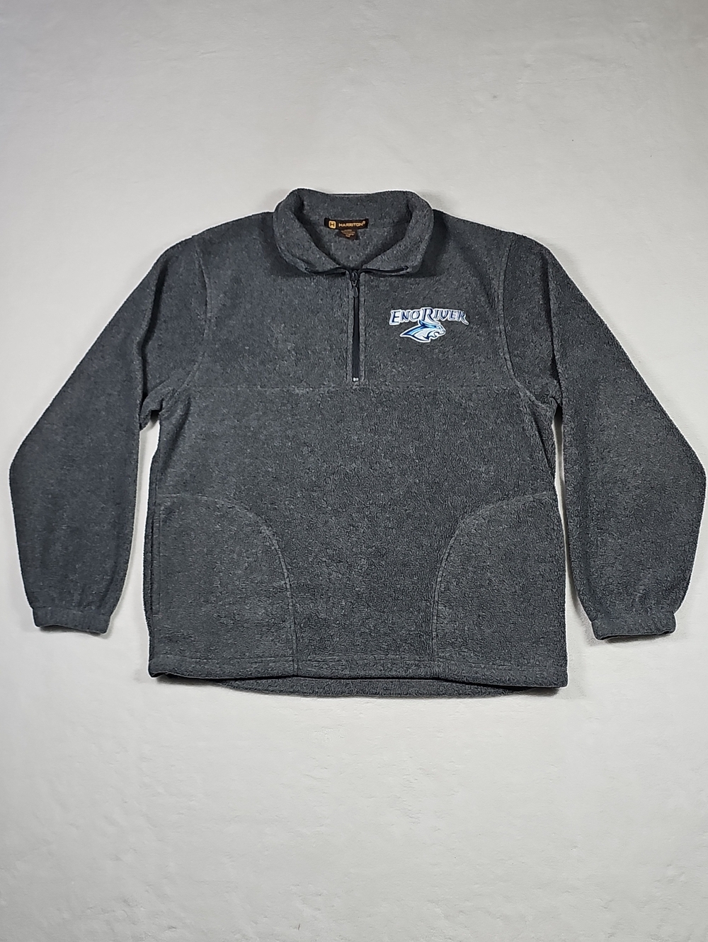Eno River Men's Dark Gray Quarter Zip Fleece‎ Pullover